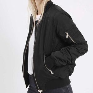 Topshop Black Bomber Jacket
